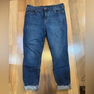 Old Navy Dark Blue Ankle Jeans